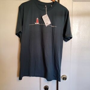 Large light house t-shirt dark dusty teal ireland